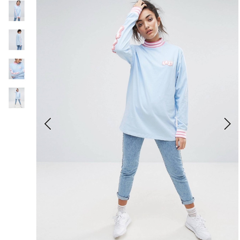 Lazy Oaf Lazy Logo Lettering Long Sleeve Shirt Fu… - image 3